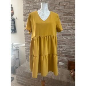 Gorgeous mustard yellow A line dress. Sz XL